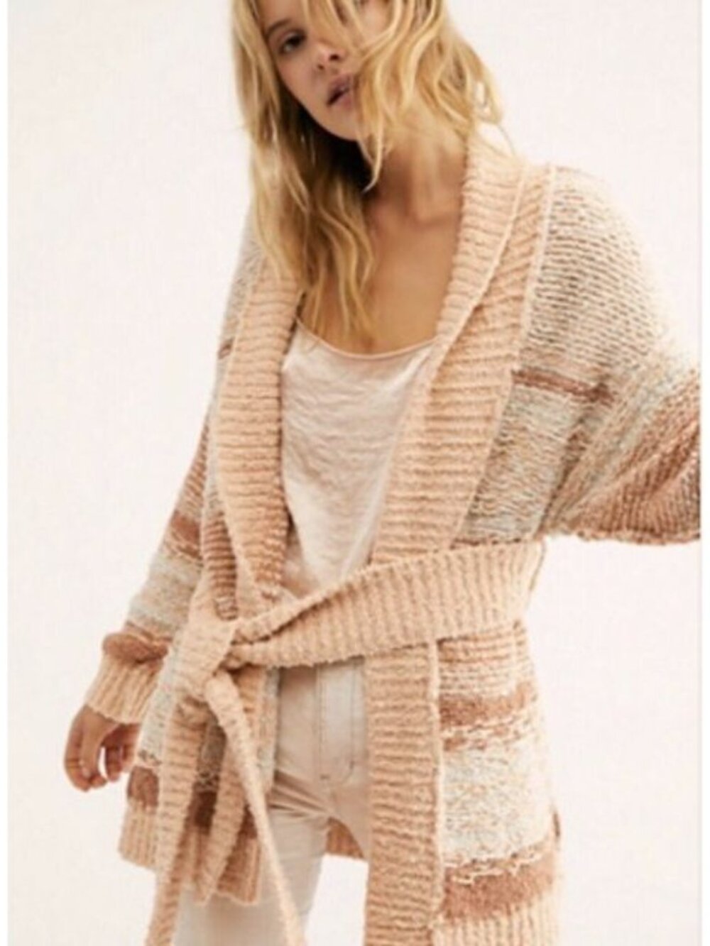 FREE PEOPLE cozy cabin cardigan sweater size L